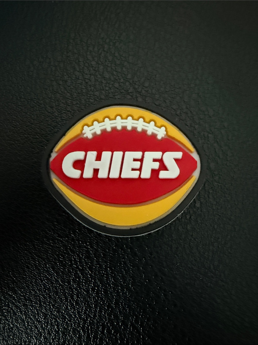 Chiefs Football Logo croc charm - Red & Yellow